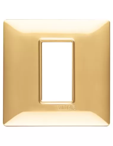 Vimar 14641.24 Placa Plana 1 Módulo Oro Pulido